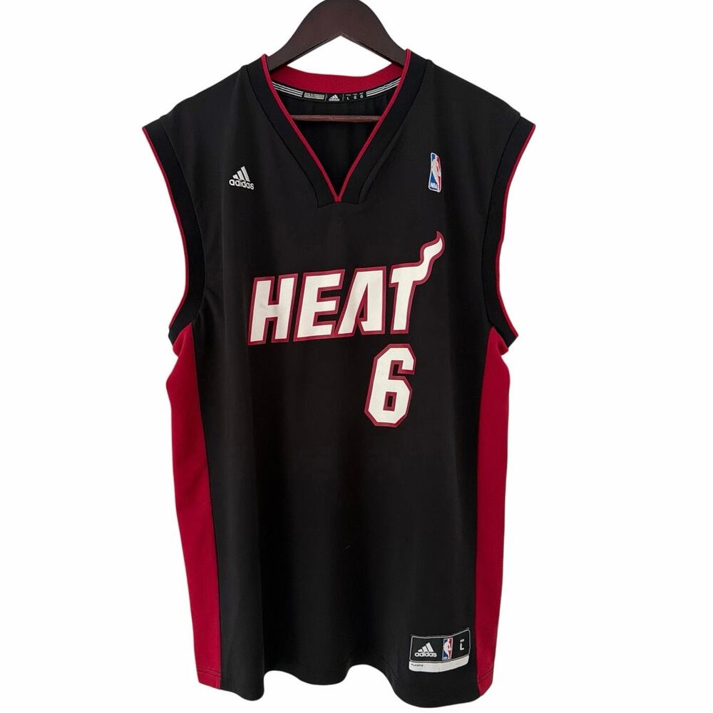 Miami heat authentic jersey size L James #6
